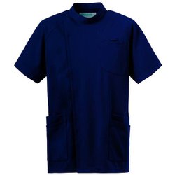 メンズジャケット半袖 3L ネイビー×プラム 982-48