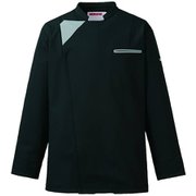 コックコート L ブラック×グレー 617-45