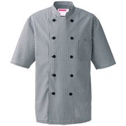 コックシャツ LL ブラック 639-25
