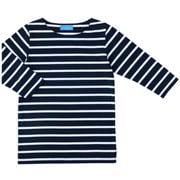 ボーダーTシャツ七分袖 S ネイビー×ホワイト HM25-48