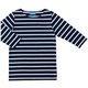 ボーダーTシャツ七分袖 LL ネイビー×ホワイト HM25-48