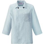 衿付きコックシャツ L ブラックストライプ 680-35