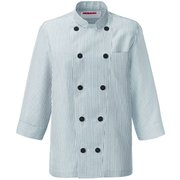コックシャツ S ブラックストライプ 681-35