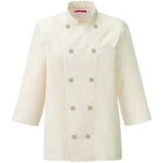 コックシャツ M ベージュストライプ 681-32