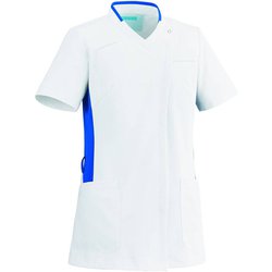 レディススクラブ S ホワイト×ブルー 039-21