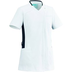 レディススクラブ S ホワイト×ネイビー 039-28