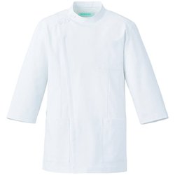 ジャケット七分袖(男女兼用) 4L ホワイト 763-40