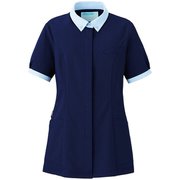 レディスジャケット 半袖 M ネイビー×サックス 773-48