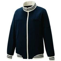 ジャージジャケット L ネイビー×アイボリー KZN249-18