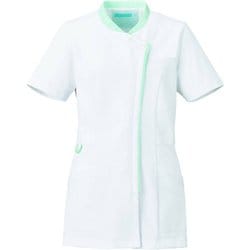 レディスジャケット 半袖 L ホワイト×ミントグリーン 778-22