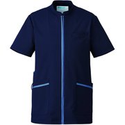 メンズジャケット 半袖 M ネイビー 781-48