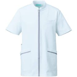 メンズジャケット 半袖 3L ホワイト×シルバー 781-40