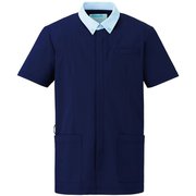 メンズジャケット 半袖 M ネイビー×サックス 760-48