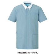 メンズジャケット 半袖 3L グレー×ホワイト 760-46