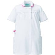 マタニティジャケット 半袖 L ホワイト×ピンク 994-13