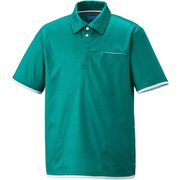 ニットシャツ L ディープブルーグリーン KZN234-26