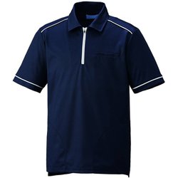 ニットシャツ LL ネイビー KZN235-18