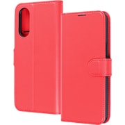 BASIO active3 Like standard 耐衝撃 マグネットベルト シンプル 手帳型レザーケース/レッド RT-BSOA3ELC1/R