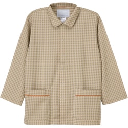 患者衣パジャマ型 ベージュ S JK-1416