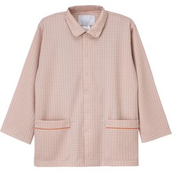 患者衣パジャマ型 ピンク L JK-1416