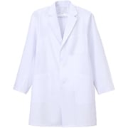 男子シングル診察衣 ホワイト L KEX-5180
