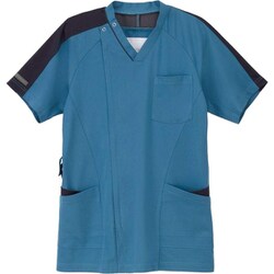 男子スクラブ ターコイズ＋ネイビー M RF-5197