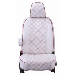 シートカバー 全席セット ノア/ヴォクシー/エスクァイア キルト ホワイト×レッドステッチ 15ETC1571W