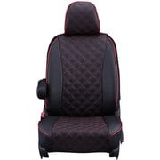 シートカバー 全席セット ノート/ノートオーラ キルト ブラック×レッドステッチ 15ENB5287D