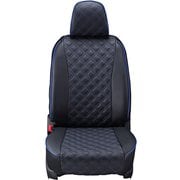 シートカバー 全席セット ノート/ノートオーラ キルト ブラック×ブルーステッチ 15ENB5287E