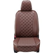 シートカバー 全席セット ノート/ノートオーラ キルト ブラウン×アイボリーステッチ 15ENB5287N