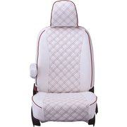 シートカバー 全席セット ノート/ノートオーラ キルト ホワイト×レッドステッチ 15ENB5287W