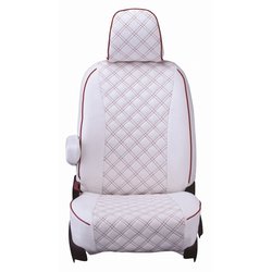 シートカバー 全席セット タント/タントカスタム キルト ホワイト×レッドステッチ 15EDA6512W