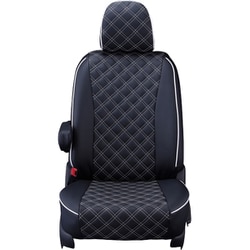 シートカバー 全席セット C-HR キルト ブラック×ホワイトステッチ 15ETB1180K
