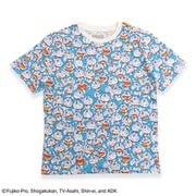 22863304 ドラえもん Tシャツ ぎっしり総柄 TURQUOISE 3L