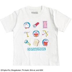 22863305 ドラえもん KIDS Tシャツ ひみつ道具 WHITE 150cm
