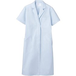 ドクターコート（レディス・半袖） LL サックス 51-004