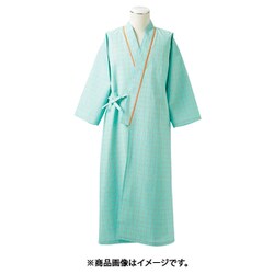 患者衣（男女兼用）8分袖・着物式 S グリーン 59-443