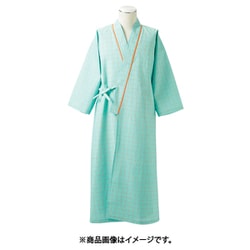 患者衣（男女兼用）8分袖・着物式 3L グリーン 59-443