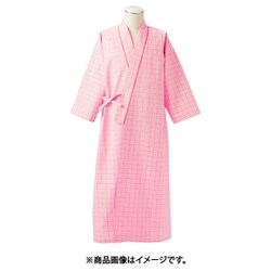患者衣（男女兼用）8分袖・着物式 L ピンク 59-445