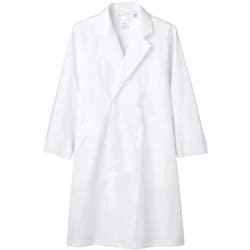 ドクターコート（メンズ長袖ダブル） 3L 白 71-671