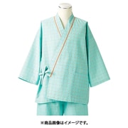 患者衣(男女兼用)8分袖・上衣 L グリーン 59-463