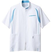 アシックス ジャケット(メンズ・半袖 3L ホワイト×ブルー CHM552-0104