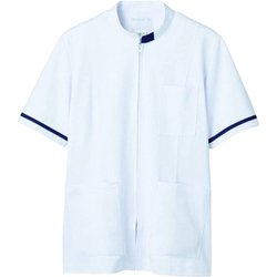 ジャケット（メンズ・半袖） 5L ホワイト/ネイビー 72-858