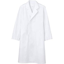 ドクターコート（メンズ長袖シングル） S 白 71-661