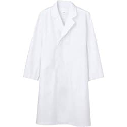 ドクターコート(メンズ長袖シングル) L 白 71-661