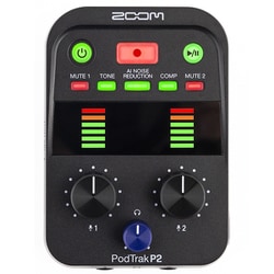 AIノイズリダクション搭載 USBマイク用 ポッドキャストレコーダー PodTrak P2