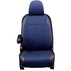 シートカバー 全席セット ランドクルーザープラド クロス ブラック×ブルー 12WTC0252KE