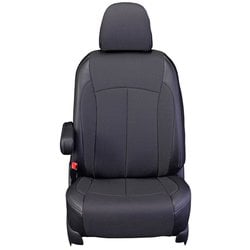 シートカバー 全席セット ランドクルーザープラド クロス ブラック×ホワイト 12WTC0252KW