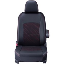 シートカバー 全席セット ランドクルーザープラド クール ブラック×レッド 17ETC0252KA