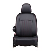 シートカバー 全席セット デリカD:5 ライン ブラック×レッドステッチ 43EMC0775KA